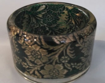 Gorgeous Green and Gold Resin Bangle, Bracelets, Jewelry, Accessories, Fashion Jewelry, Statement Bracelet, Gifts