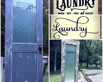 Custom Vintage Kitchen Door Custom Pantry Door Glass Pantry Etsy
