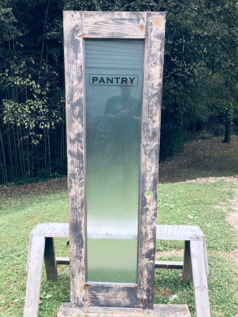 Custom Full Lite Pantry Door Glass Kitchen Frosted Vintage Item C