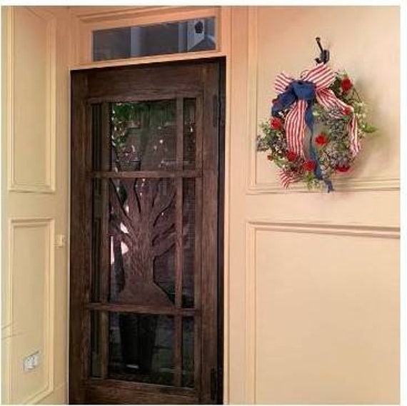 Tree Carved Door Storm Door Wooden Door