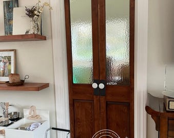 Custom French Pantry Doors: Double Kitchen Door with Tempered Glass