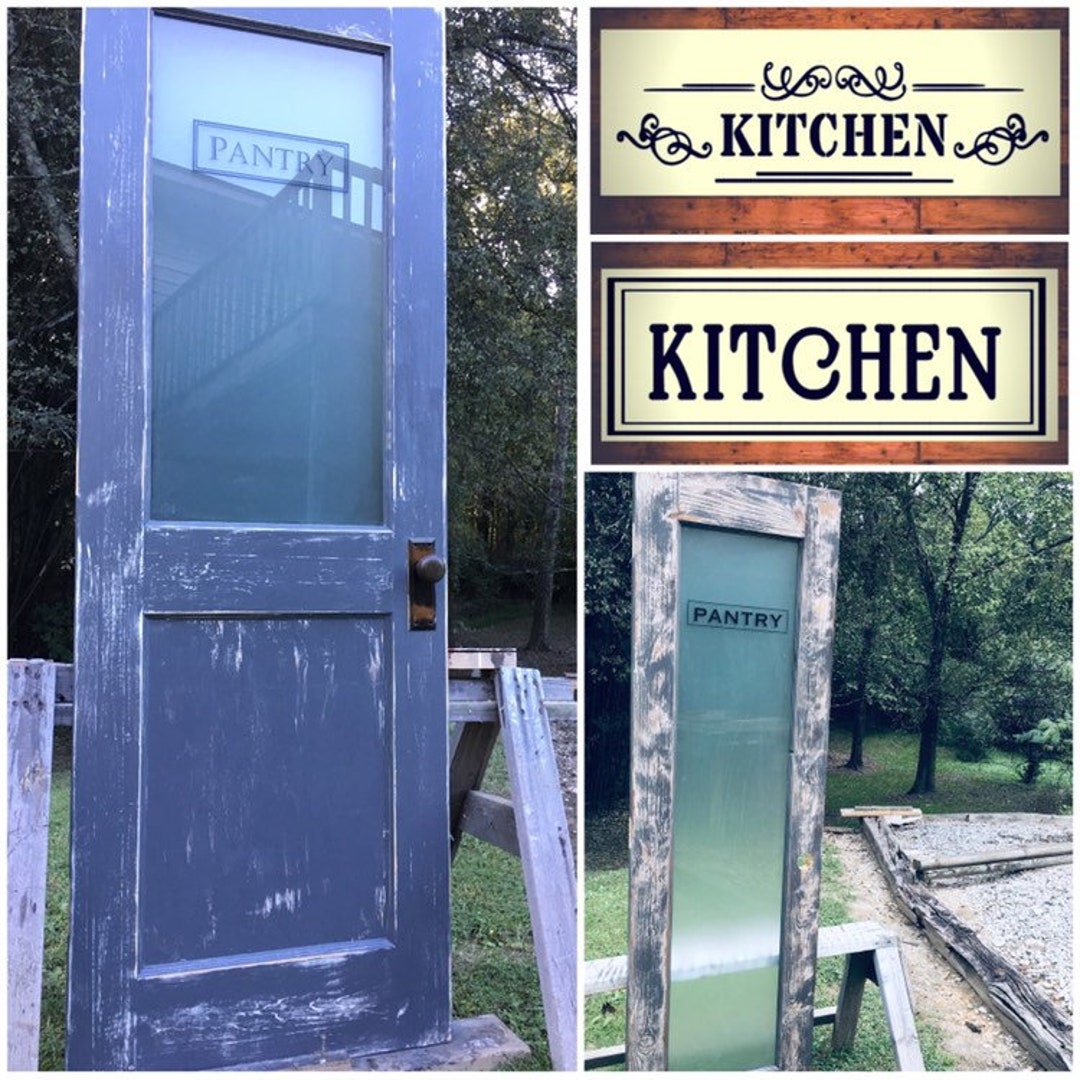 Antique Kitchen Door, Custom Pantry Door, Glass Pantry Door, Kitchen