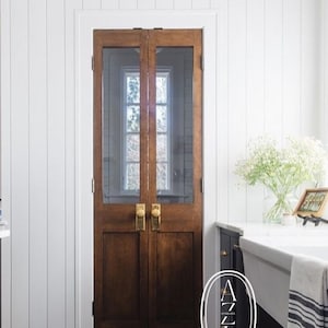 Custom French Pantry Doors - Double French Kitchen Door - Antique French Door - Farmhouse Pantry Door - French Kitchen Decor