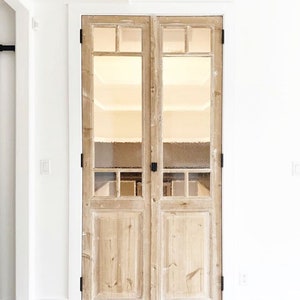 Double French Kitchen Door - Antique French Door - Farmhouse Pantry Door - European French Door