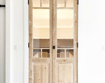 European French Kitchen Door: Antique Farmhouse Pantry Door