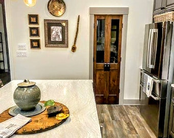 Custom French Pantry Doors: Double Kitchen Door, Tempered Glass