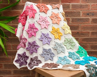 Flower Crochet Baby Blanket Pattern, Summer Joys Scheepjes Stone