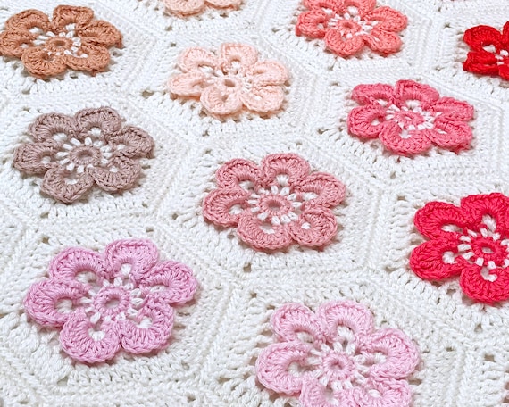 Yarn and Colors Flower Hexagon Blanket Crochet Kit 