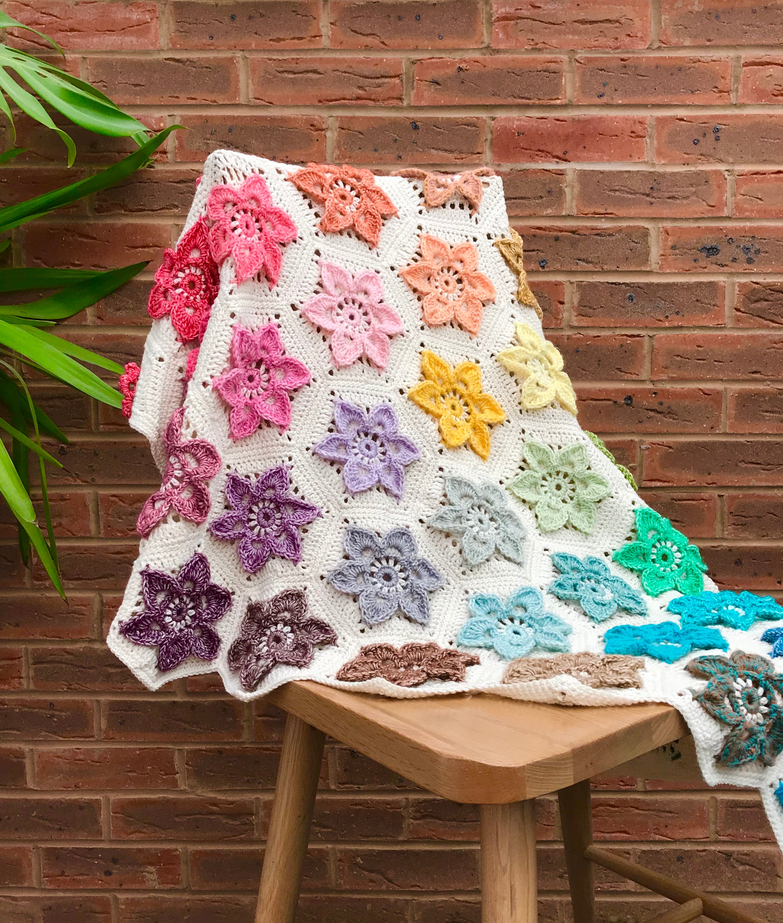 Flower Crochet Baby Blanket Pattern Summer Joys Scheepjes Stone Washed River Washed Pack Pattern Rainbow Baby Infant Lap Wheelchair Blanket Etsy Canada