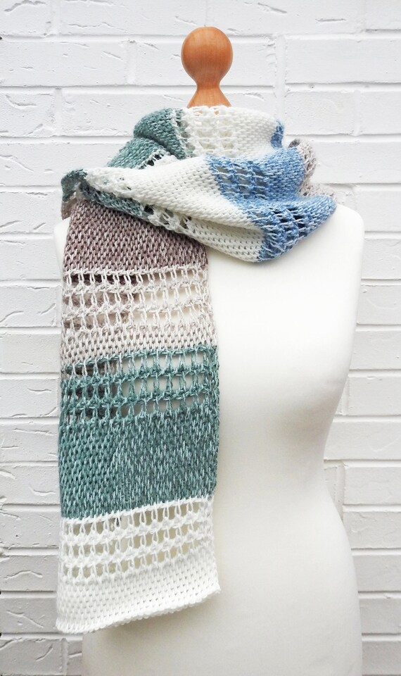 Tunisian Crochet Scarf Pattern, Morning Breeze King Cole