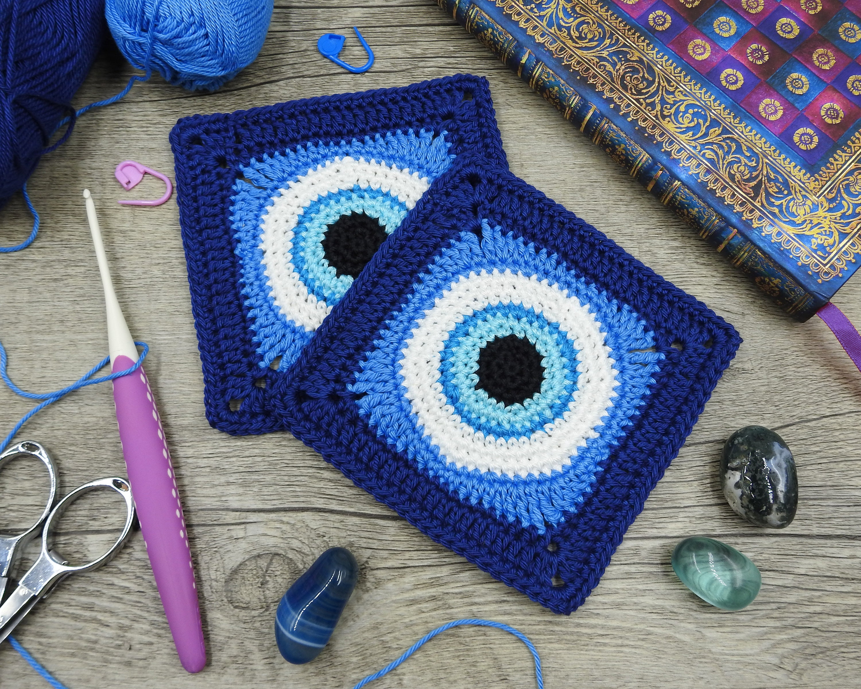 Evil Eye Granny Square