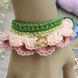 Flower Fairy Crochet Bracelet Pattern, Toddler to Adult Sizes, Cute Costume Accessory, Flower Scheepjes Catona Beginner Friendly PDF Pattern