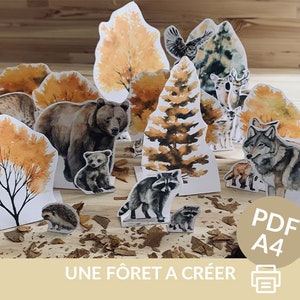 Forest to print Paper doll Forest, forest animals, pdf