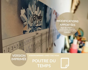 IMPRESSION Poutre du temps Montessori, avec vacances, événements, anniversaires, autocollants activita positionner