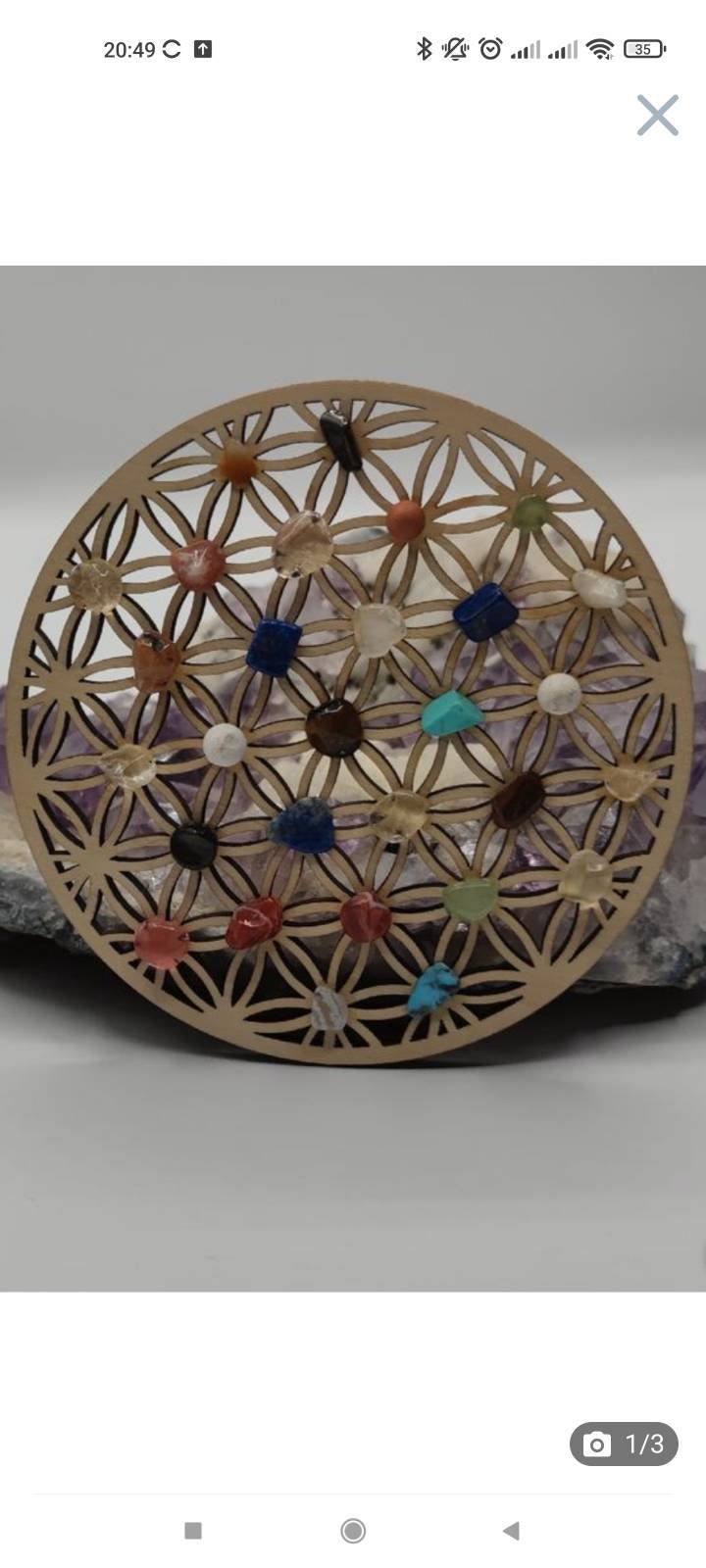 Fleur de Vie en Pierres Semi Précieuses