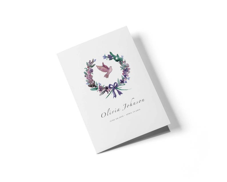 - design download Printable Microsoft Funeral of Word template edit funeral Template  Instant Program easy - service - with digital Order