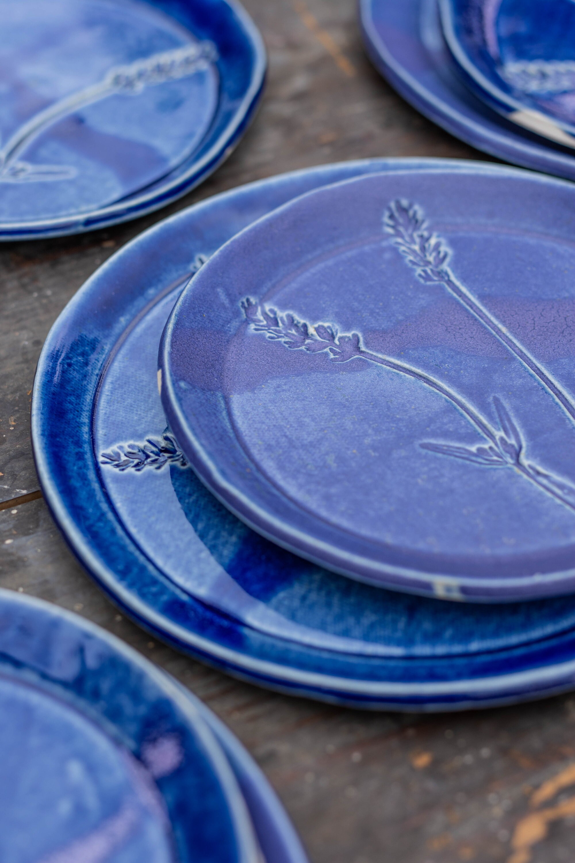 Lavender Plates Handmade Ceramic Plates botanical plates Etsy
