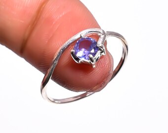Details about   Natural Tanzanite 925 Sterling Silver Anniversary Handmade Band Ring US 4 to 15