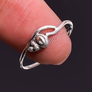 925 Solid Sterling Silver Jewelry Ethnic Style Designer Ring 6 US