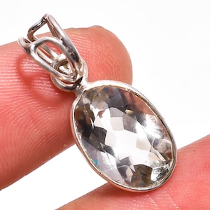 Terrific Green Amethyst Gemstone Ethnic 925 Sterling Silver Pendant 1&quot; february birthstone