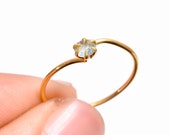 Aquamarine Ring ,Natural Aquamarine Round Shape Gemstone Handmade Jewelry 925 Sterling Gold Plated Ring , Handmade Ring Jewelry