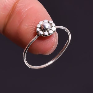 925 Solid Sterling Silver Jewelry Ethnic Style Designer Ring 6 US