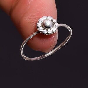 925 Solid Sterling Silver Jewelry Ethnic Style Designer Ring 6 US