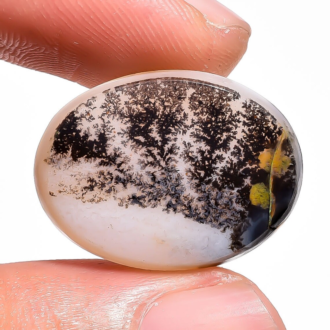 100 Natural Dendritic Quartz Oval Cabochon Loose Gemstone Etsy
