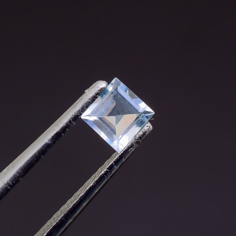 AAA Quality 100/% Natural Aquamarine Square Shape Cut Stone Loose Gemstone For Jewelry 4X3X3 mm 0.4 Ct