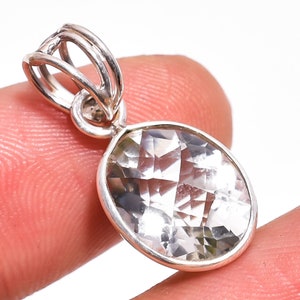 Awesome Green Amethyst Gemstone Ethnic 925 Sterling Silver Pendant 1&quot; february birthstone