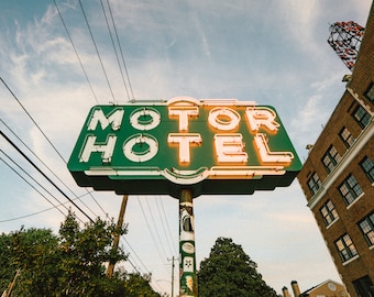Hotel Clermont Motor Motel Sign — Atlanta Fine Art Photography Print