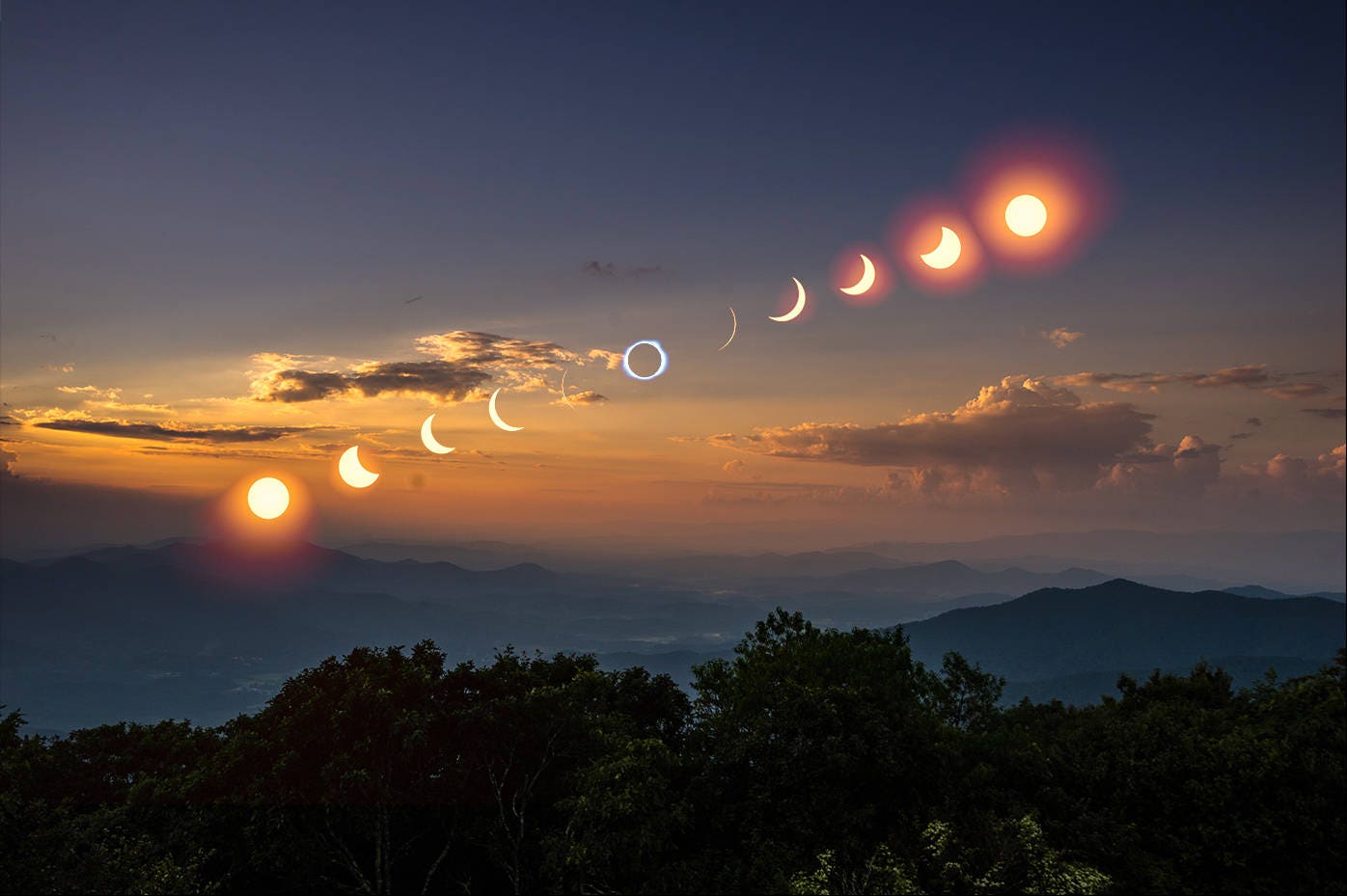 2017 Solar Eclipse Over Brasstown Bald — Georgia Fine Art
