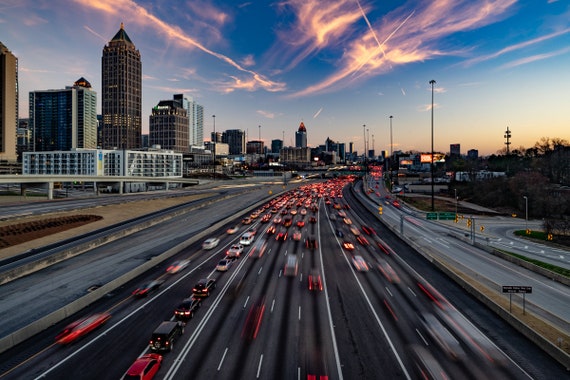 Atlanta Skyline from the 17th Street Bridge — Fine Art Photography Print