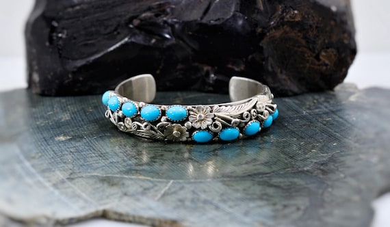 Native American Heavy 100+ Gram Vintage Navajo Turquoise Coral Inlay Sterling Silver Bracelet Native American Heavy 100+ Gram Vintage Navajo Turquoise Coral Inlay Sterling Silver Bracelet