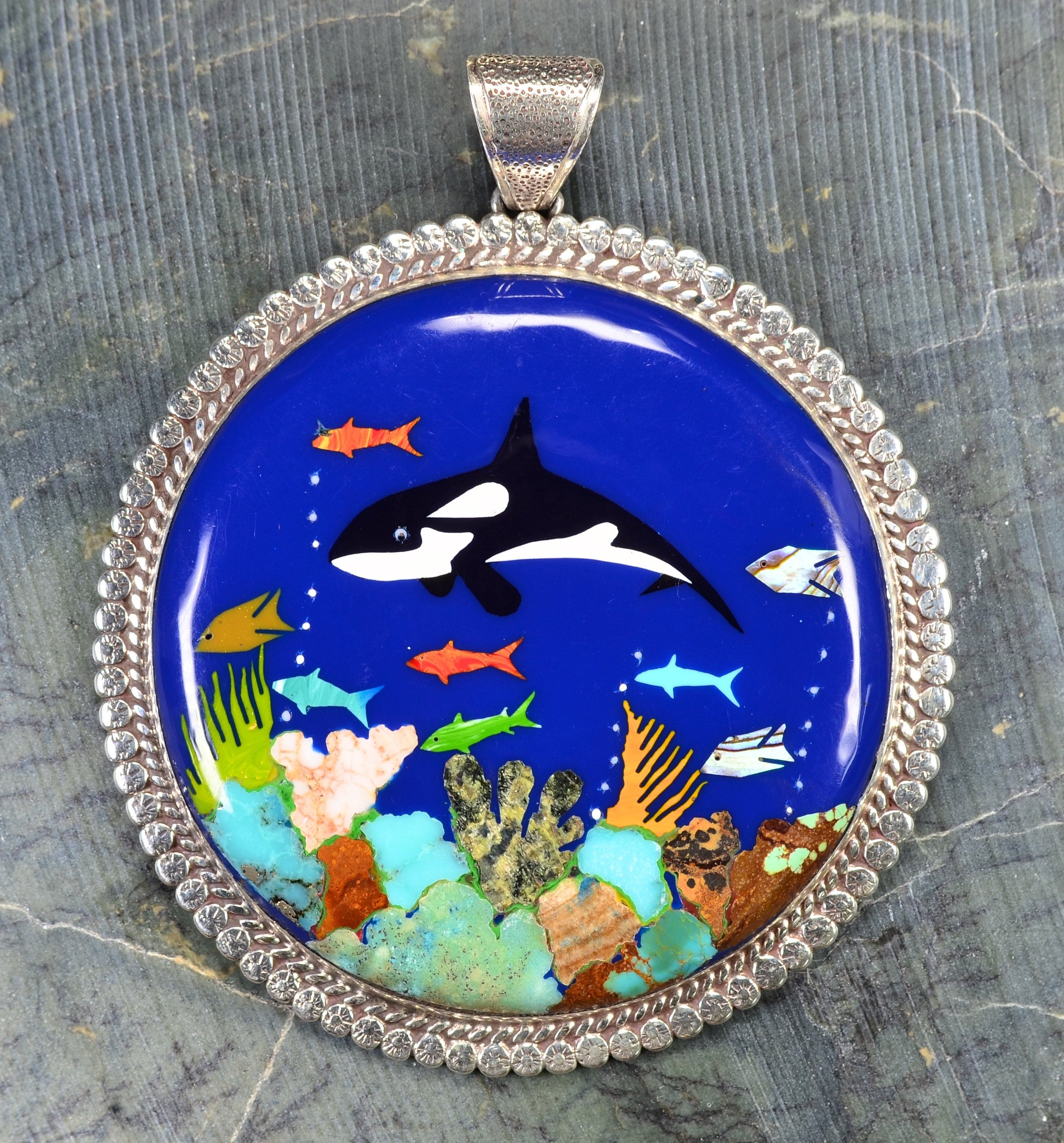 RONNIE & RAMIL GLODOVE Zuni Under the Sea Orca Large Inlay - Etsy