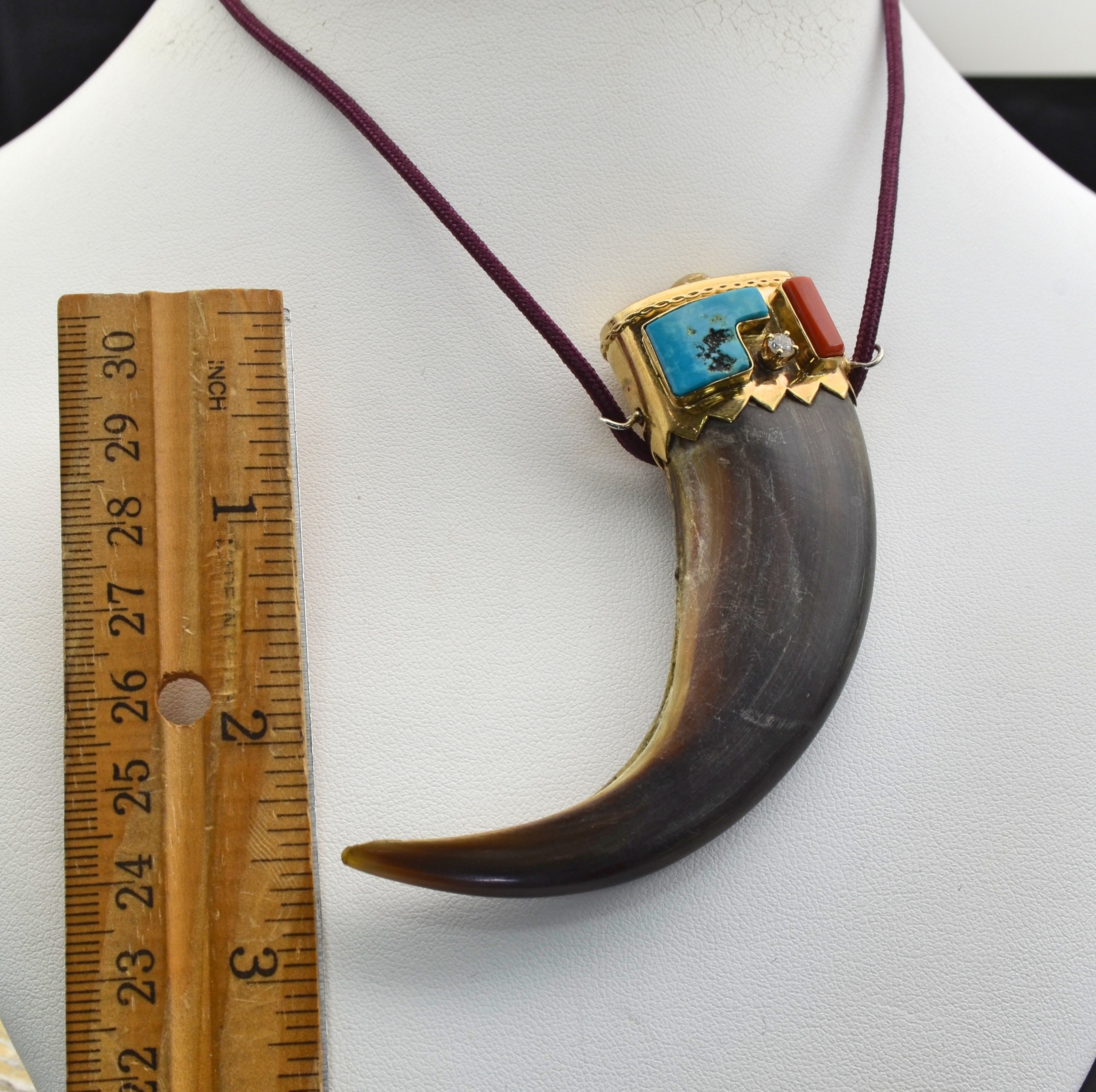 Vintage large Resin imitation Bear Claw Capped with 14k Etsy