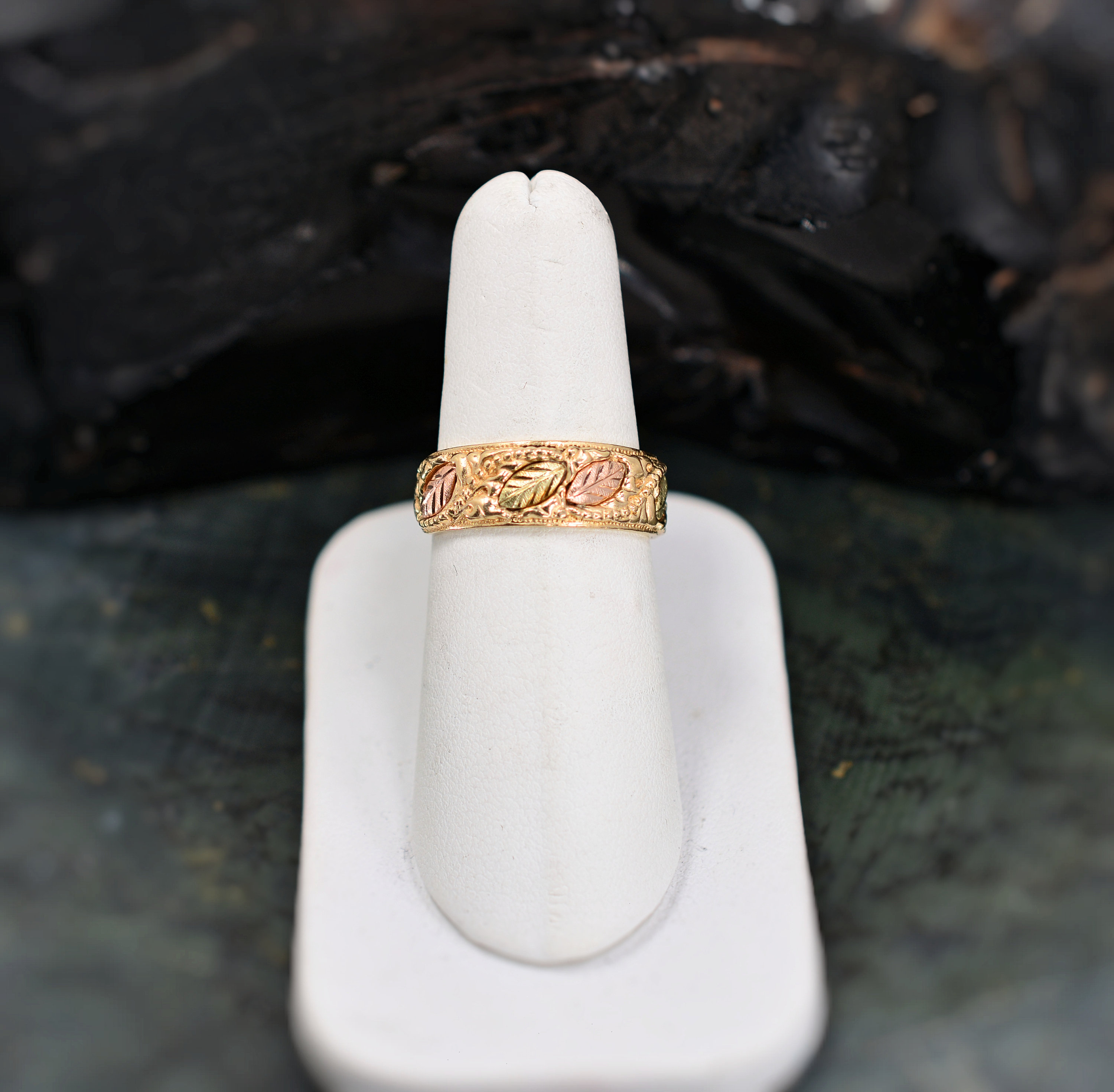 Black Hills Gold Onyx Rings - Etsy