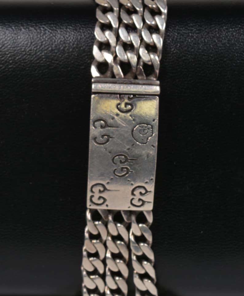 Gucci Ghost Sterling Silver Multi-chain Bracelet – GG Motif - Etsy