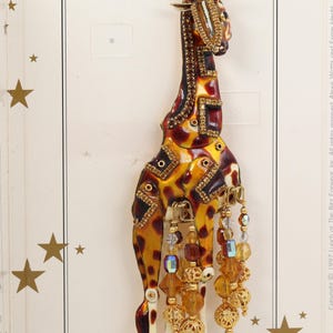 Vintage Lunch at the Ritz Giraffe Pendant Brooch/ Pin with the original Menu 5 inches long. Never been worn