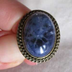 sodalite ring, calming, relaxing, self-confidence image 1