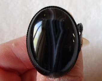 bague agate noire, confiance, anti-stress