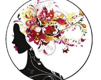 20mm, African, hair flowers