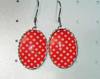 delicious white polka dots on Red