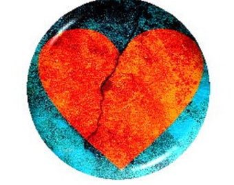 18mm cabochon orange heart