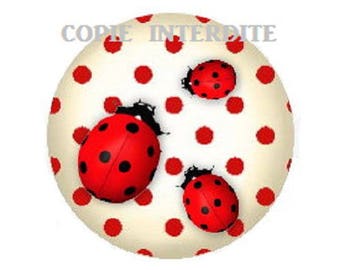 cabochon ladybirds 18mm