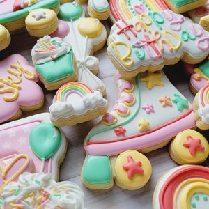 Roller Skating Birthday Cookies