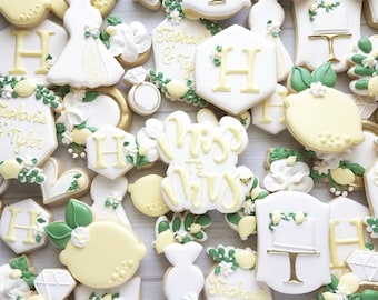 Lemon Bridal Shower cookies