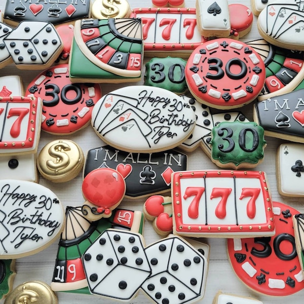 Galletas con temática de casino
