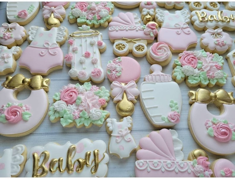 Floral Baby Girl Shower Cookies Etsy