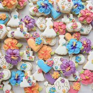 Tropical Wedding Mini Cookies